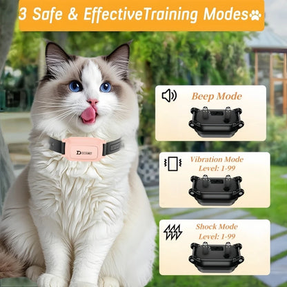 800M Cat anti Meowing Collar, Automatic No Shock Vibration Collar for Cats, Cat Trainer Designed Collar for Stop Meowing