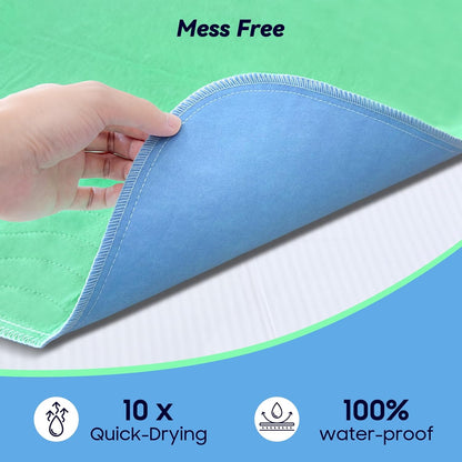 4 Pack 24” X 24” Extra Heavy Absorbency Washable Underpads Bed Pads