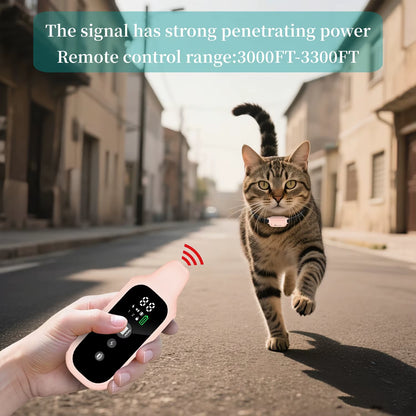800M Cat anti Meowing Collar, Automatic No Shock Vibration Collar for Cats, Cat Trainer Designed Collar for Stop Meowing