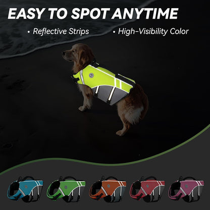 Dog Life Vest Sports Style Dog Swim Vest, S, Bright Yellow