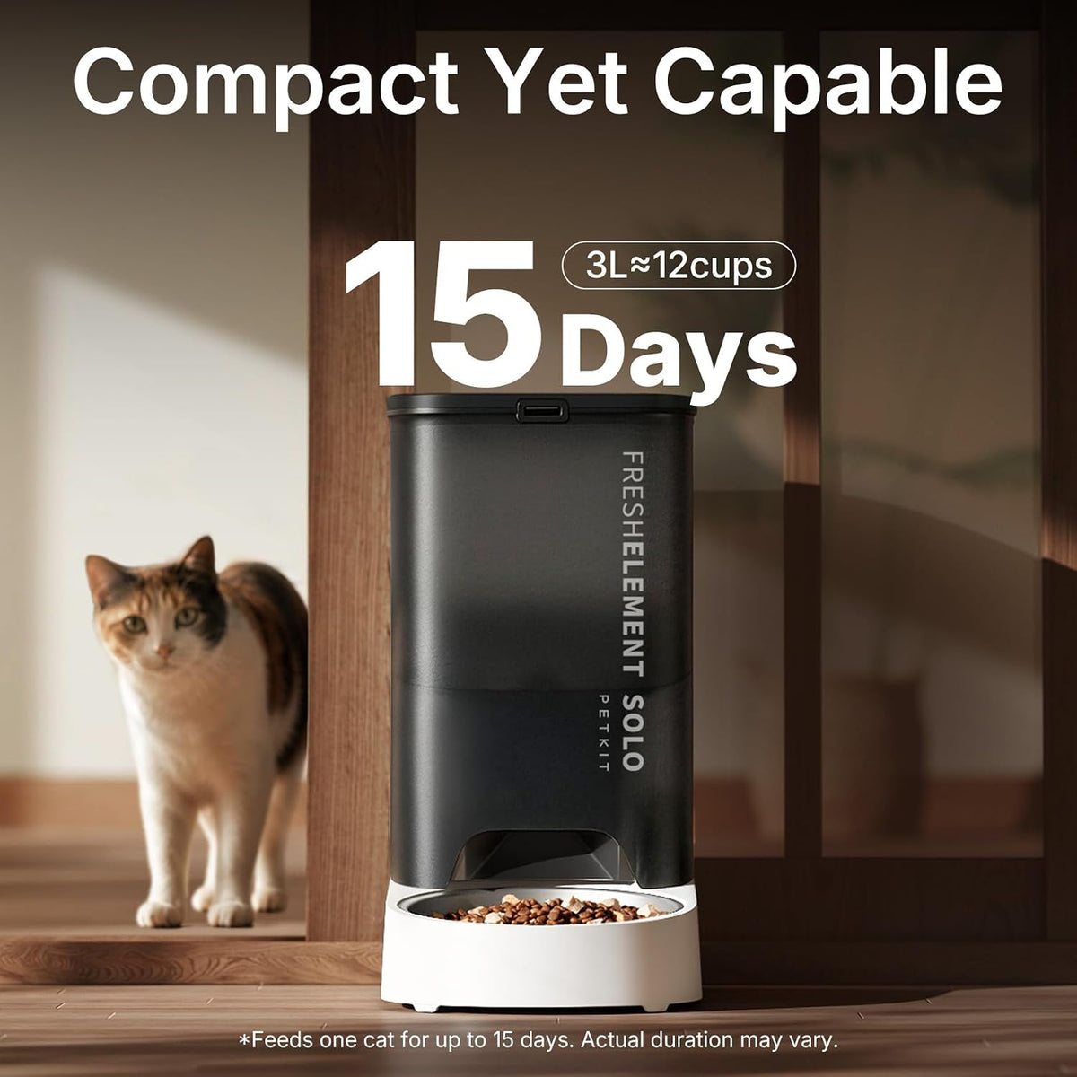 PETKIT Automatic Cat Feeder, 2.4G Wifi Automatic Dog Feeder, App Control Pet Food Dispenser with Triple Fresh-Lock System, Schedule Feeding, Food Shortage Alert, Dual Power-Charge&Battery,3L Capacity