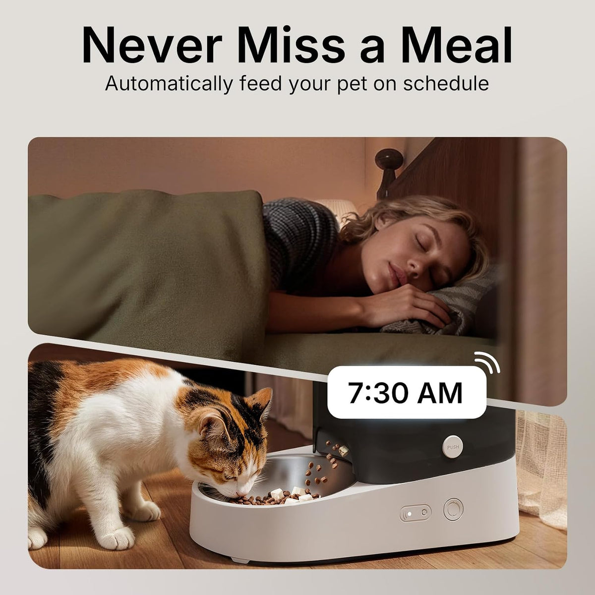 PETKIT Automatic Cat Feeder, 2.4G Wifi Automatic Dog Feeder, App Control Pet Food Dispenser with Triple Fresh-Lock System, Schedule Feeding, Food Shortage Alert, Dual Power-Charge&Battery,3L Capacity