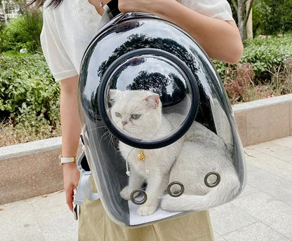 Transparent Space Capsule Pet Backpack Carrier