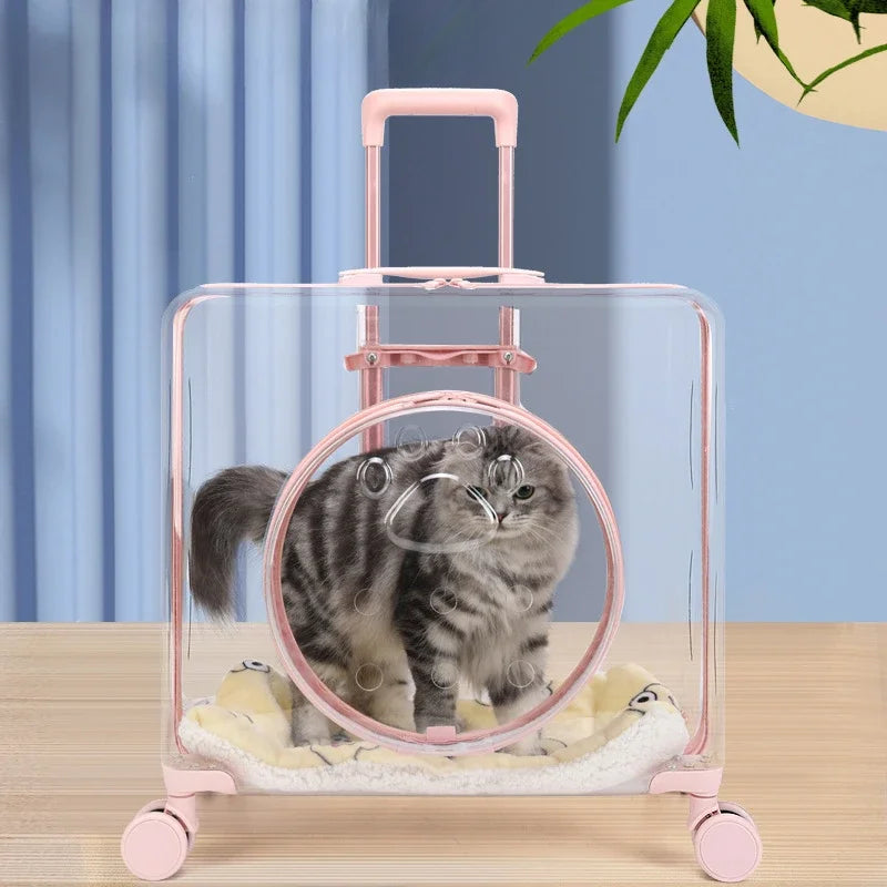 New Pet Trolley Case Transparent