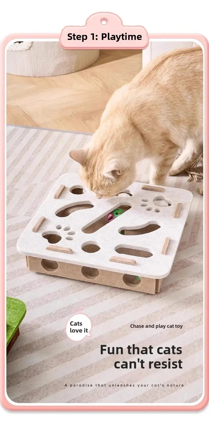 Cat Puzzle Toy Felt Puzzle Box
