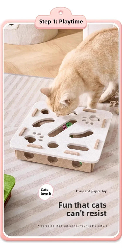 Cat Puzzle Toy Felt Puzzle Box
