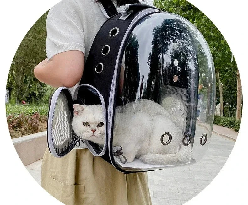 Transparent Space Capsule Pet Backpack Carrier
