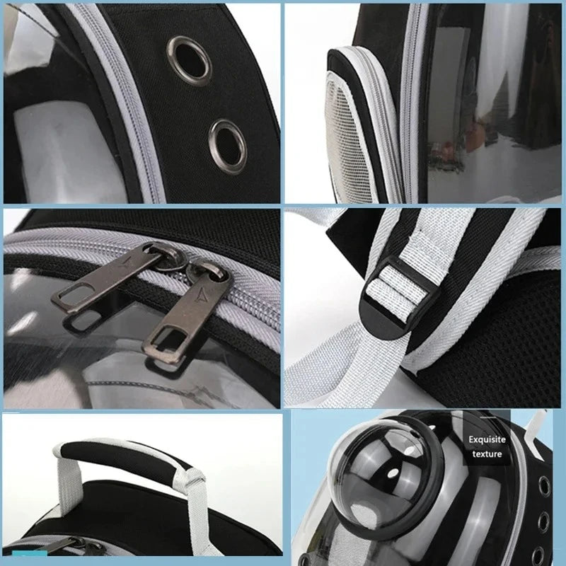 Transparent Space Capsule Pet Backpack Carrier