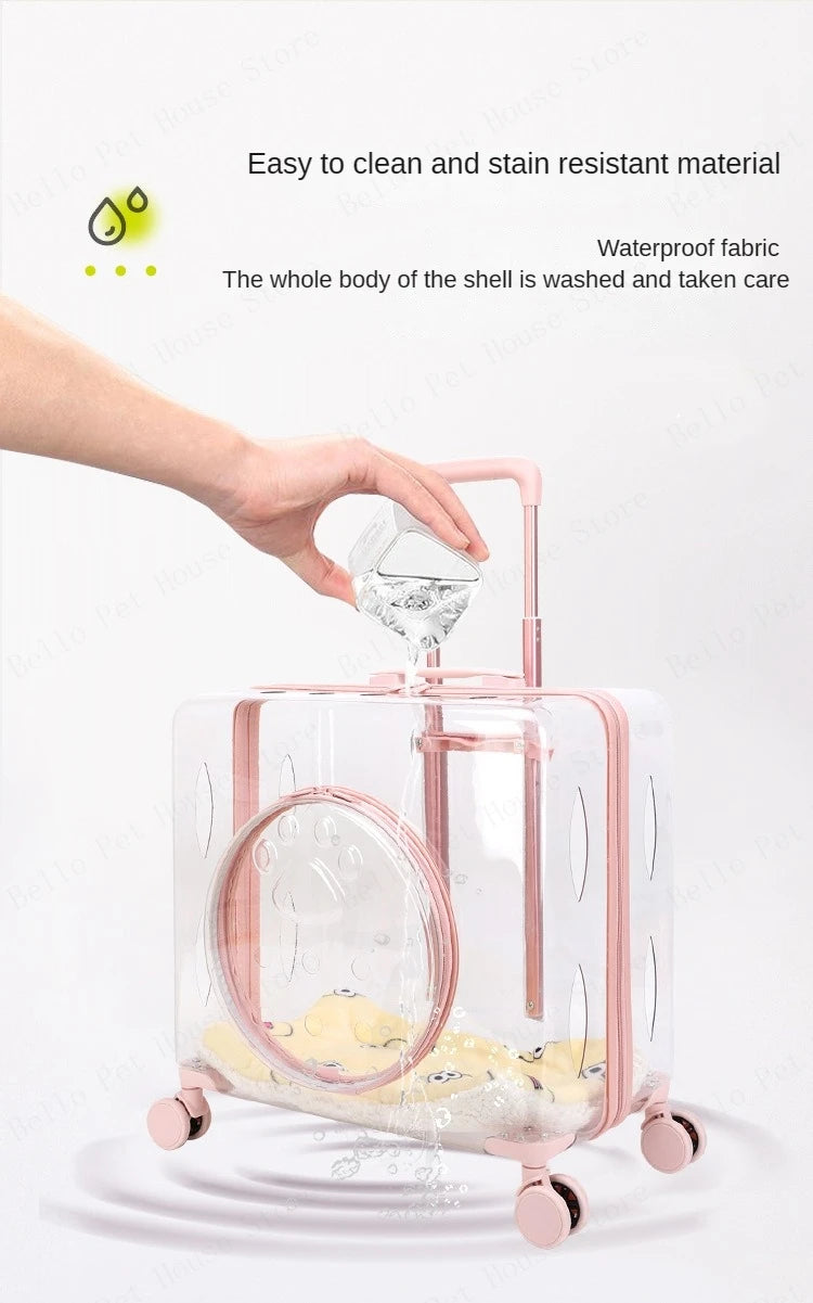 New Pet Trolley Case Transparent