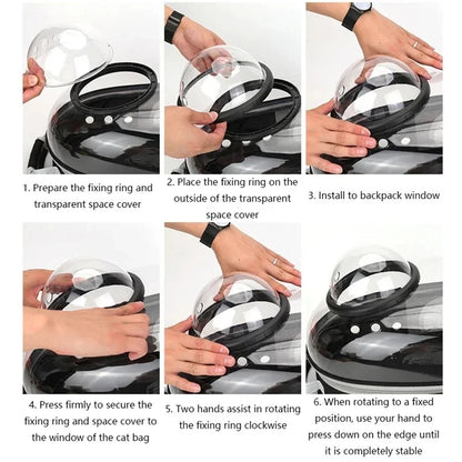 Transparent Space Capsule Pet Backpack Carrier