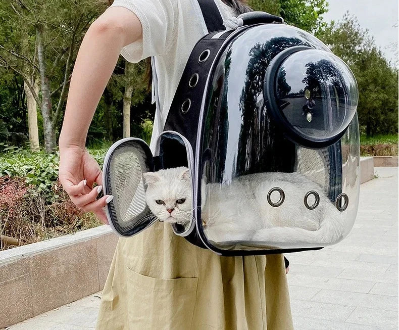 Transparent Space Capsule Pet Backpack Carrier