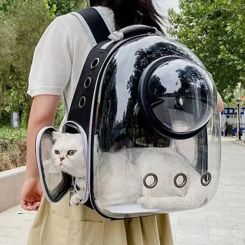 Transparent Space Capsule Pet Backpack Carrier