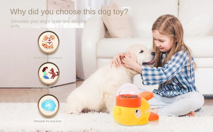 2-in-1 Interactive Dog Toy Pet Automatic Food Treat Dispenser