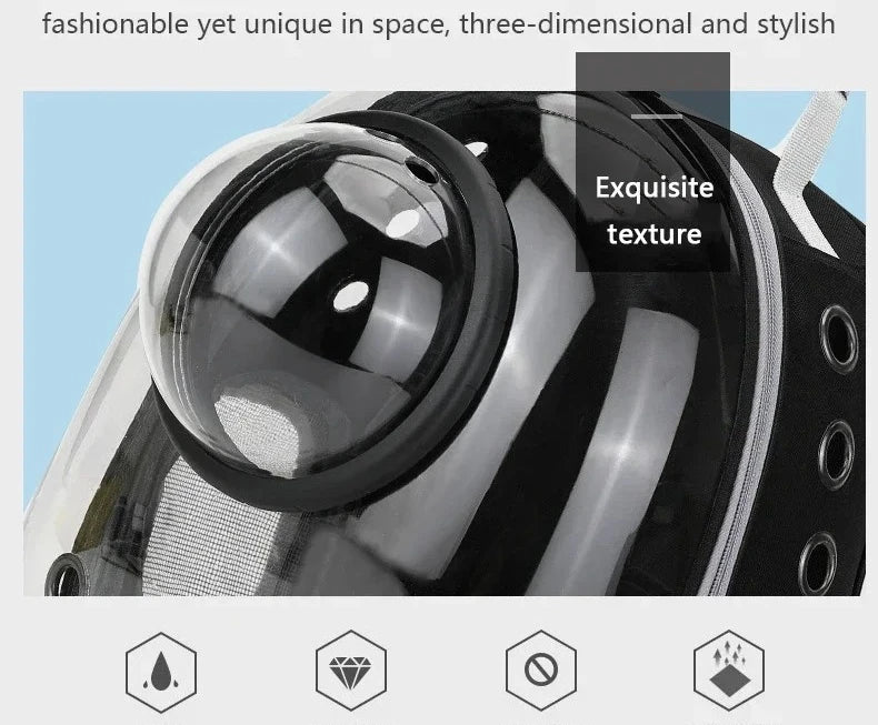 Transparent Space Capsule Pet Backpack Carrier