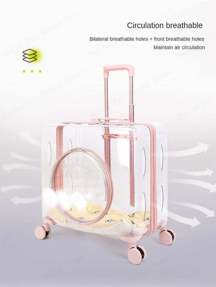 New Pet Trolley Case Transparent