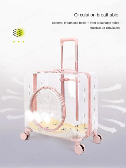 New Pet Trolley Case Transparent