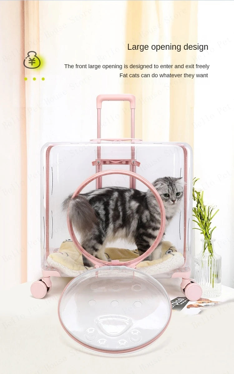 New Pet Trolley Case Transparent