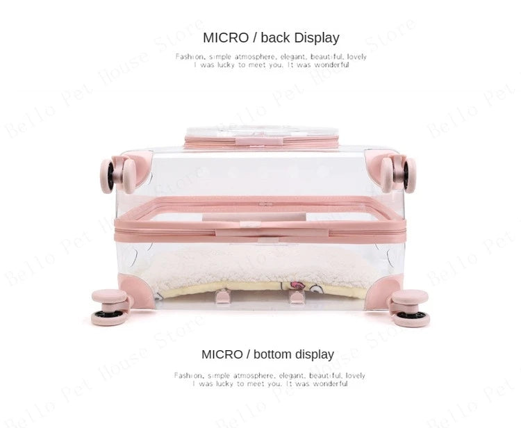 New Pet Trolley Case Transparent