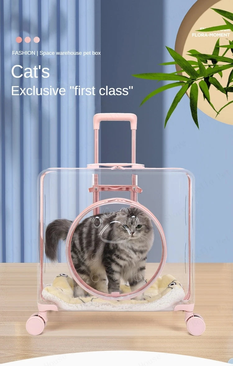 New Pet Trolley Case Transparent