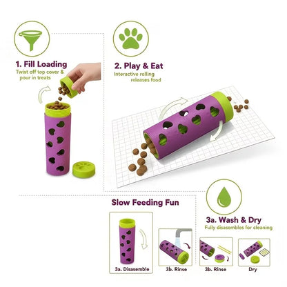 Interactive Detachable Pet Slow Feeder Treat Dispenser