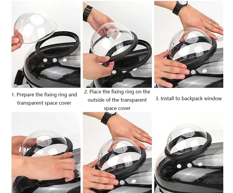 Transparent Space Capsule Pet Backpack Carrier