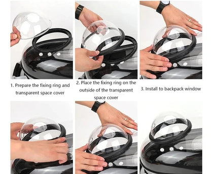 Transparent Space Capsule Pet Backpack Carrier