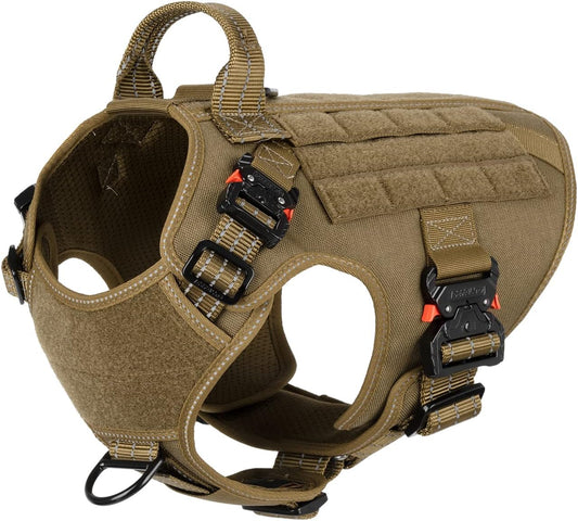 Tactical Dog Harness for Medium Dogs,Full Metal Buckles Dog Vest